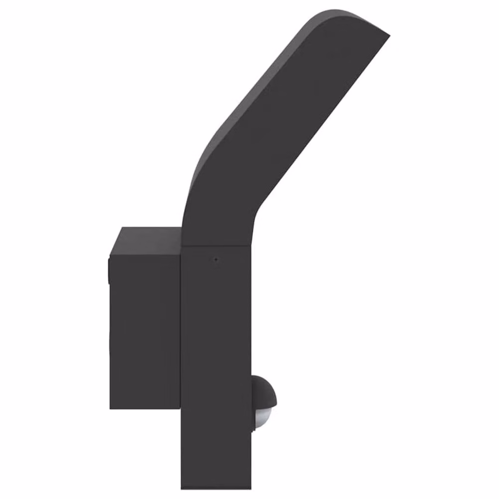 Berkfield Home Outdoor LED Wall Light with Motion Sensor and Timer, Black Aluminium