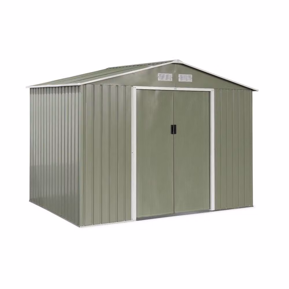 sweeek Metal Garden Shed in Green with 5.29m2 Floor Area and Anchoring Kit – 2