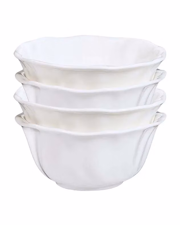 Dibor Royal White Christmas Dinner Set, 12 Piece Bone China Crockery Set – 6