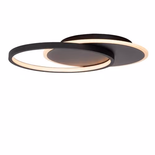 Lucide Axelle Black LED Flush Ceiling Light, Warm White, Diameter: 29.5 cm – 3