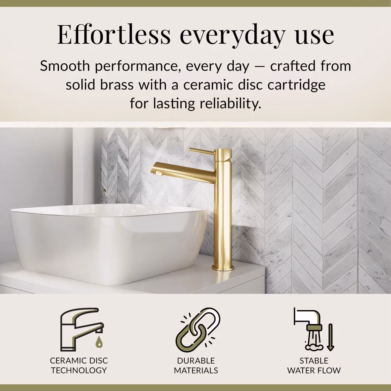 Balterley High-Rise Mono Basin Mixer Tap, Brushed Brass – 2