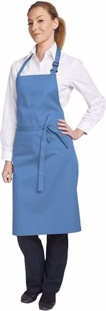 Dennys Pack of 2 Multicoloured Bib Aprons in Mid Blue, W/H: 28 x 36 in
