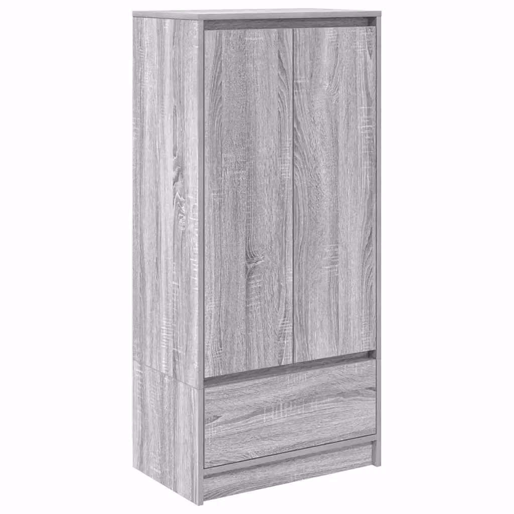 Berkfield Modern Freestanding Home Cabinet with Drawer and Hinged Doors, Grey, W/D/H: 55.5 x 34 x 119.5 cm – 2