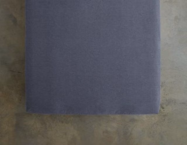 Deyongs Southwick Melange Look Fitted Sheet in Blue, W/D/H: 140 x 200 cm