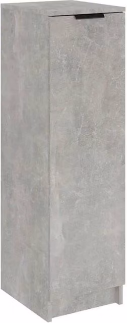 Berkfield Home Modern Wall Mounted Shoe Cabinet in Concrete Grey, W/D/H: 30 x 35 x 100 cm
