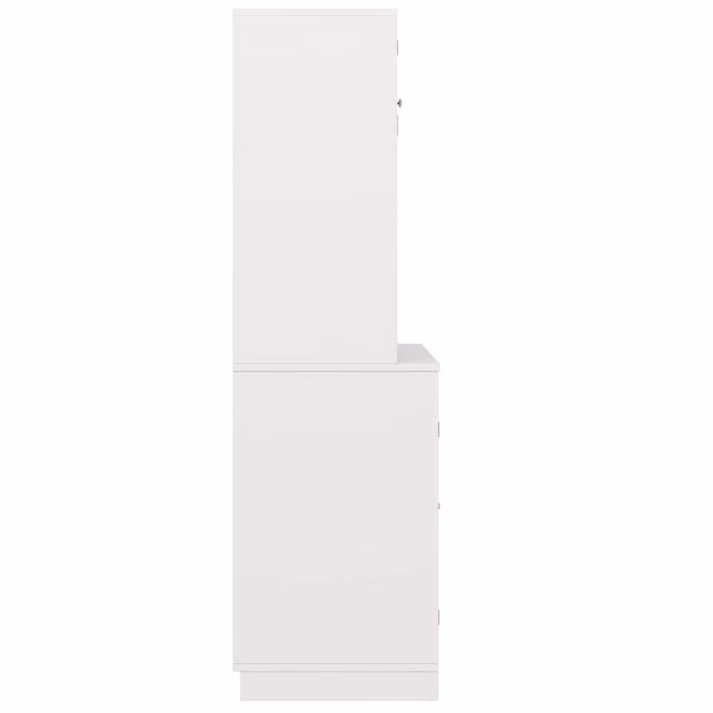 Matteo Tall Kitchen Sideboard in White with Wine Rack, Bottle Holder and Glass Holder – 3