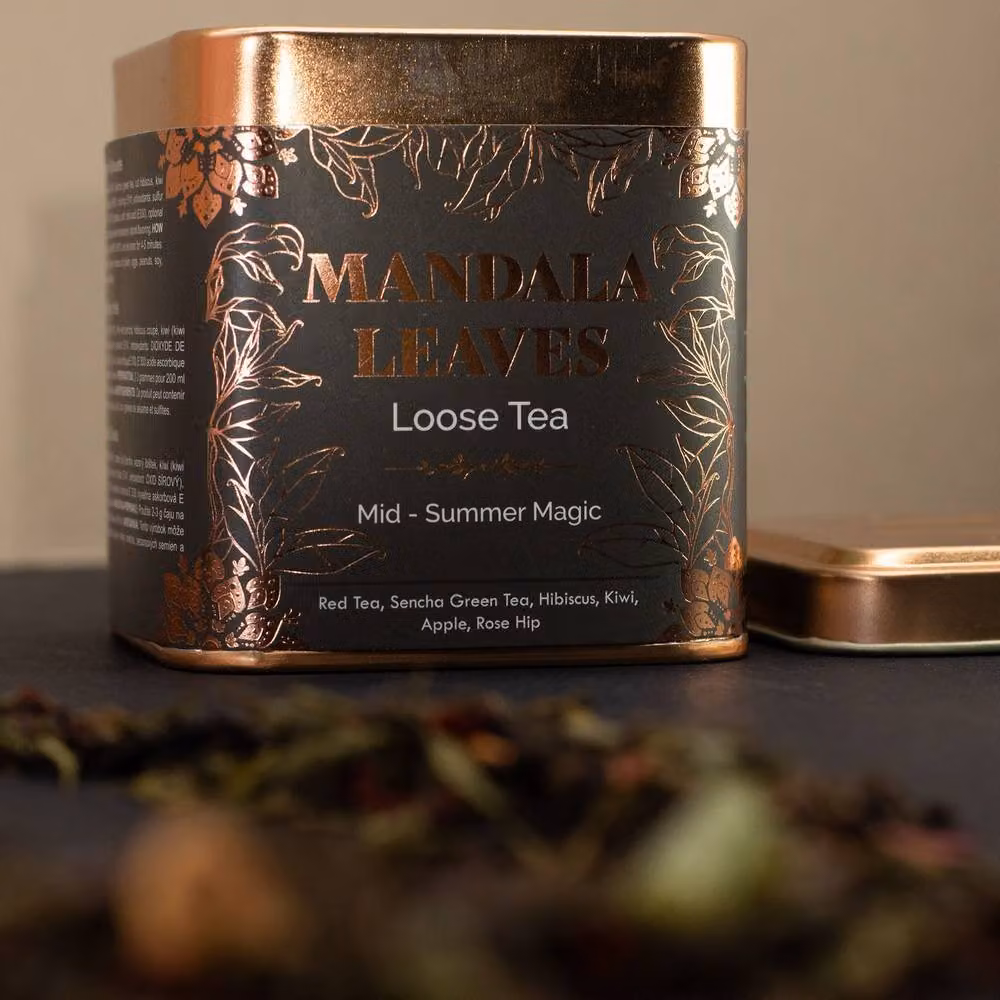 Serenityy Mid-Summer Magic Floral Loose Leaf Tea, 50g, Grey and Gold Tin – 2