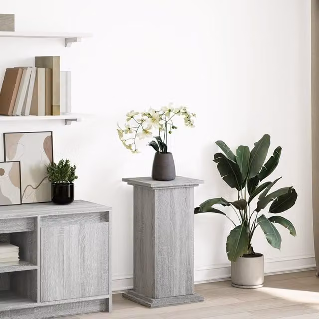 Berkfield Home Grey Sonoma Display Stand with Storage, W/D/H: 31 x 30 x 60 cm – 1