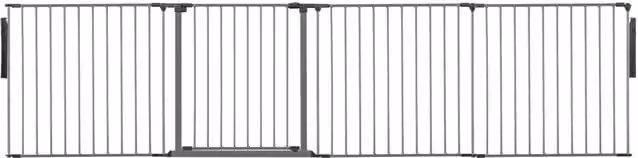 Safetots Premium Multi Panel Extendable Room Divider in Black and Grey, Height: 70 cm, Width: 187 cm