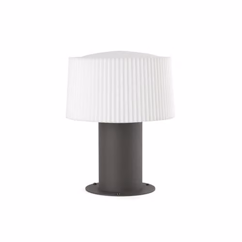 Netlighting Muffin Outdoor Pedestal Light in Grey with E27 Socket and IP44 Rating