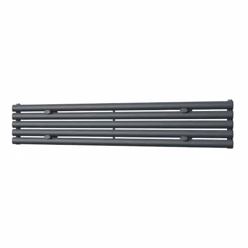 UK Radiators Omeara Axis Anthracite Elliptical Tube Horizontal Designer Radiator W: 160 cm, H: 29 cm, D: 6 cm – 2