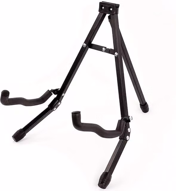 Kelvenix Large Floor Folding Guitar Stand Holder in Black – 1