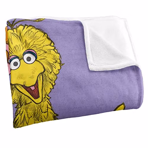 LOGOVISION Sesame Street Big Bird White Super Soft Fleece Throw Blanket W/D/H: 152 x 127 cm – 2