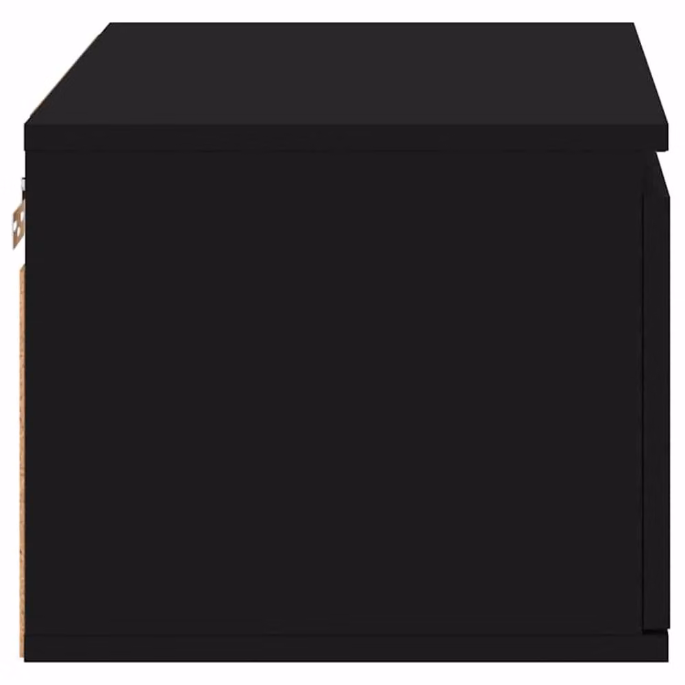 Berkfield Home Set of 2 Black Wall-mounted Bedside Cabinets with Integrated LED Lighting, W/D/H: 36 x 30 x 50 cm – 5