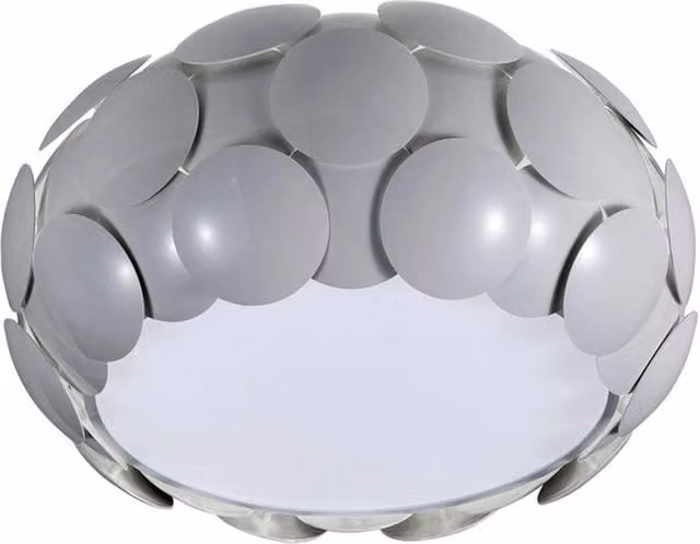 Netlighting Santina Modern 6 Light Cylindrical Ceiling Light, Grey, E27