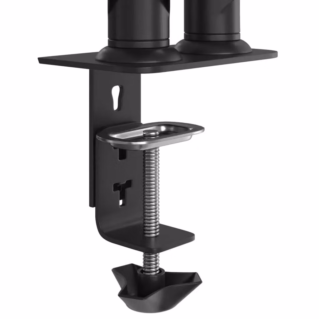 Berkfield Home Dual Monitor Arm for Screens up to 27 Inch with Gas Spring, Black – 6