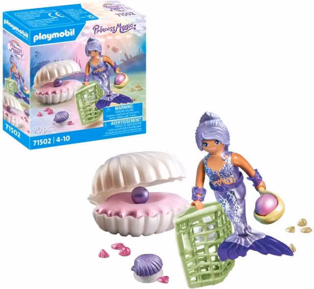 Playmobil Mermaid with Pearl Seashell in Pink