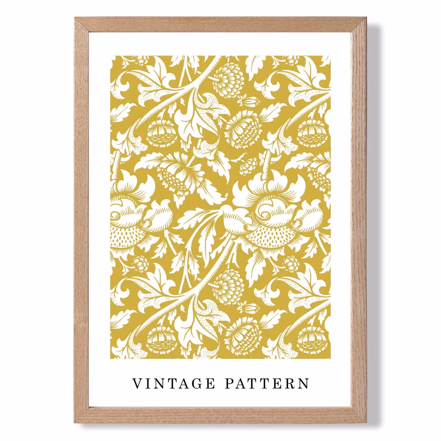 ARTZE William Morris Yellow Floral Botanical Art Print with Oak Frame, A2 and A3 Sizes – 2