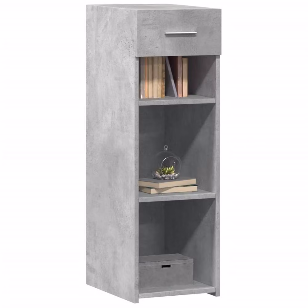 Berkfield Home Modern Sideboard in Concrete Grey, W/D/H: 30 x 42.5 x 93 cm – 2