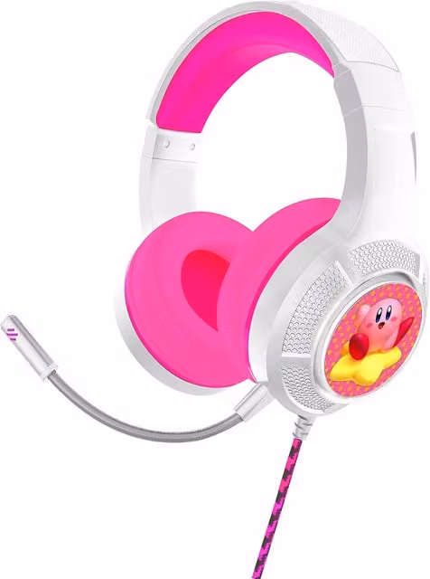 Nintendo Kirby PRO G4 Wired Over-Ear Gaming Headphones with 3.5 mm Jack, White