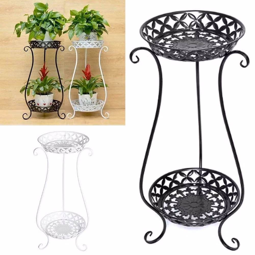 Kelvenix Black Metal Round Freestanding Planter, Height: 64 cm – 3