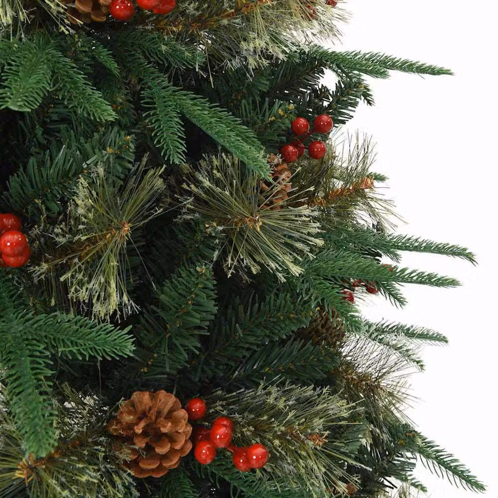 Berkfield Home Elegant Green Artificial Hinged Tabletop Christmas Tree, Height: 120 cm – 4