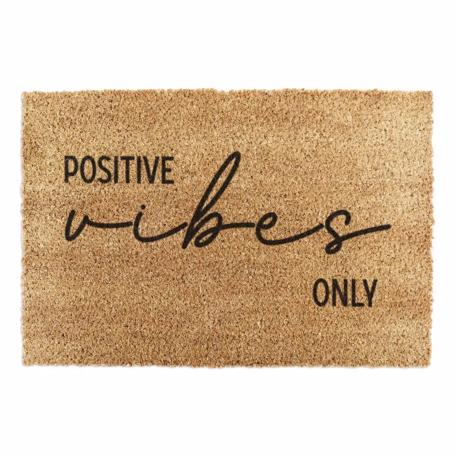 Artsy Mats Positive Vibes Only Doormat in Brown, W: 90 cm, D: 60 cm – 2