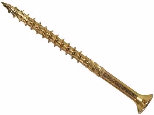 Forgefix Forgefast Pozidriv Compatible Elite Performance Self-Countersinking Wood Screws, Gold, Diameter: 5.0 mm, Length: 120 mm