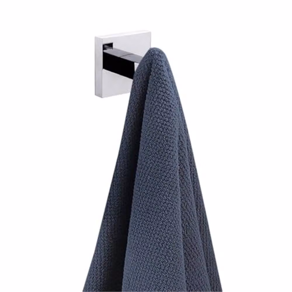 Havendro Luxury Square Aluminium Towel Robe Hook in Silver – 3