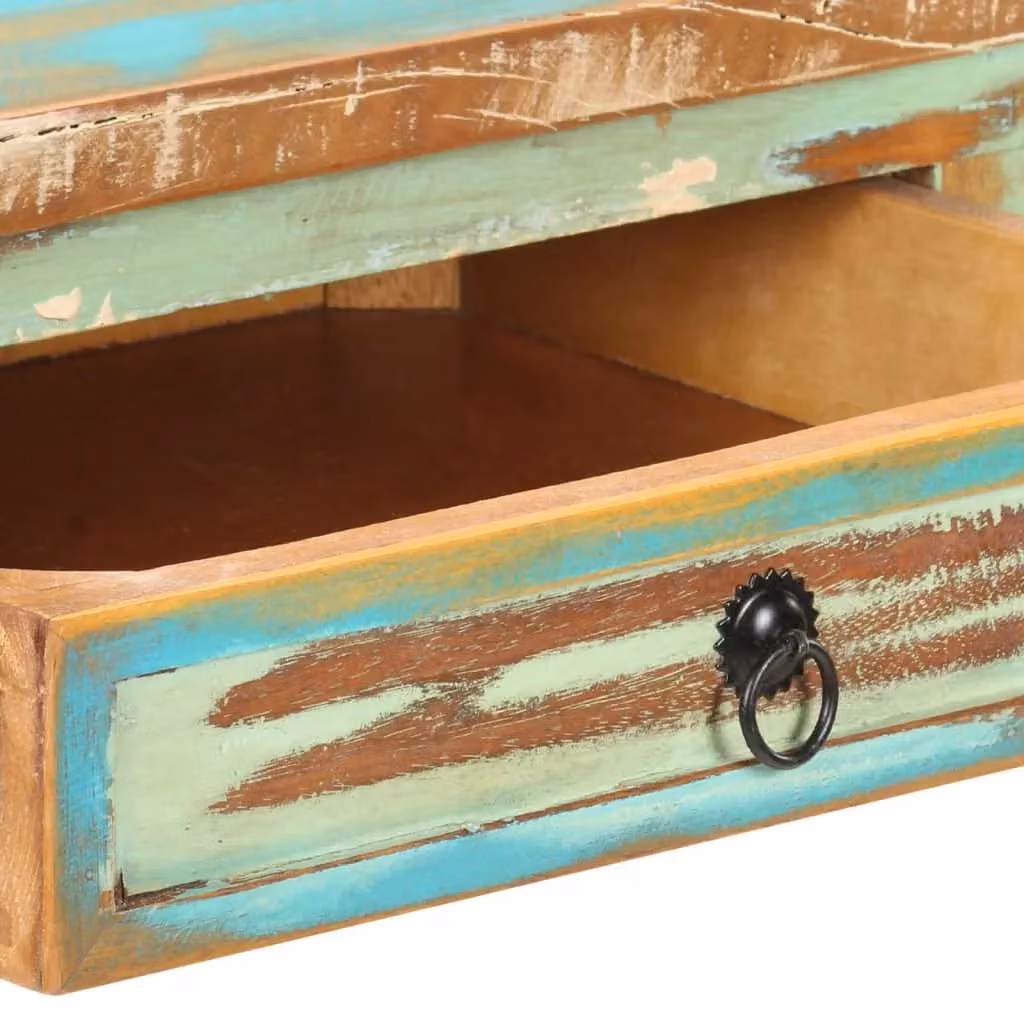 Berkfield Home Vintage Solid Reclaimed Wood Console Table, Multicolour, W/D/H: 120 x 40 x 75 cm – 3