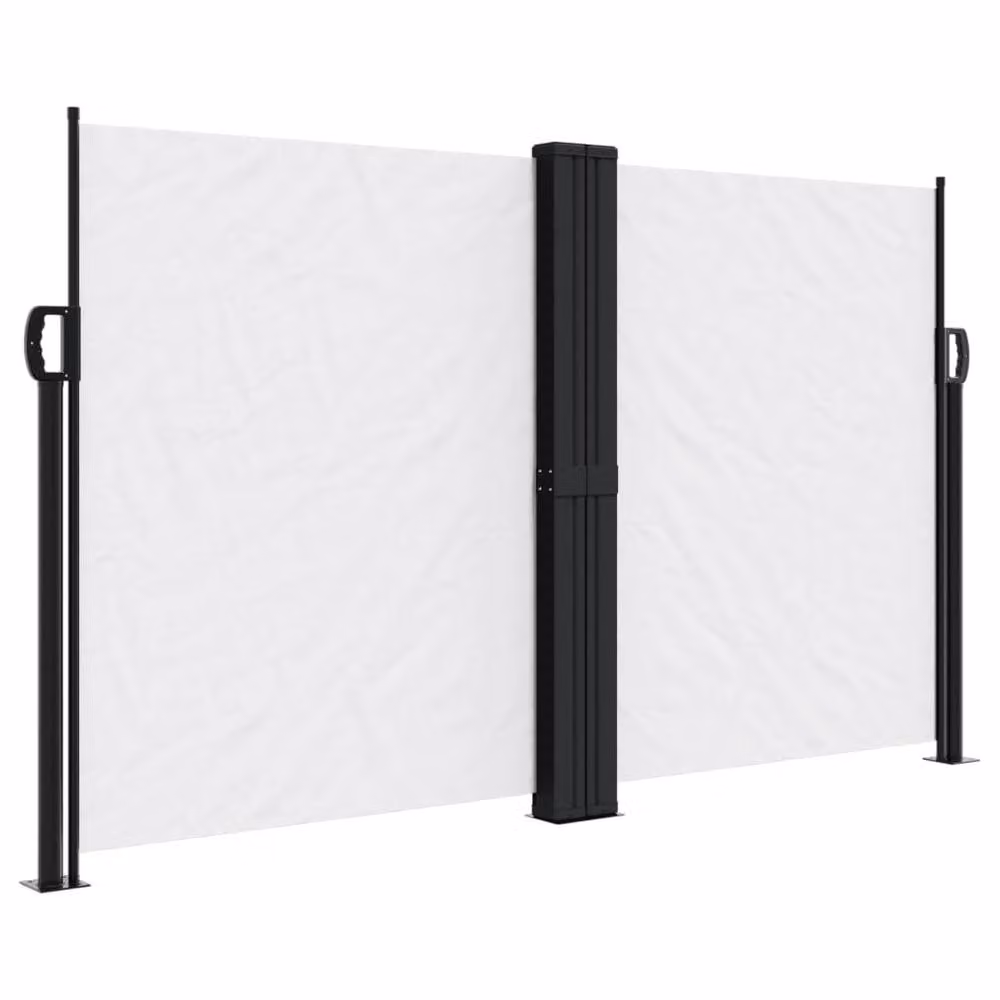 Berkfield Home Retractable Side Awning in White, Manual Pull Polyester, W/H: 140 x 600 cm – 2