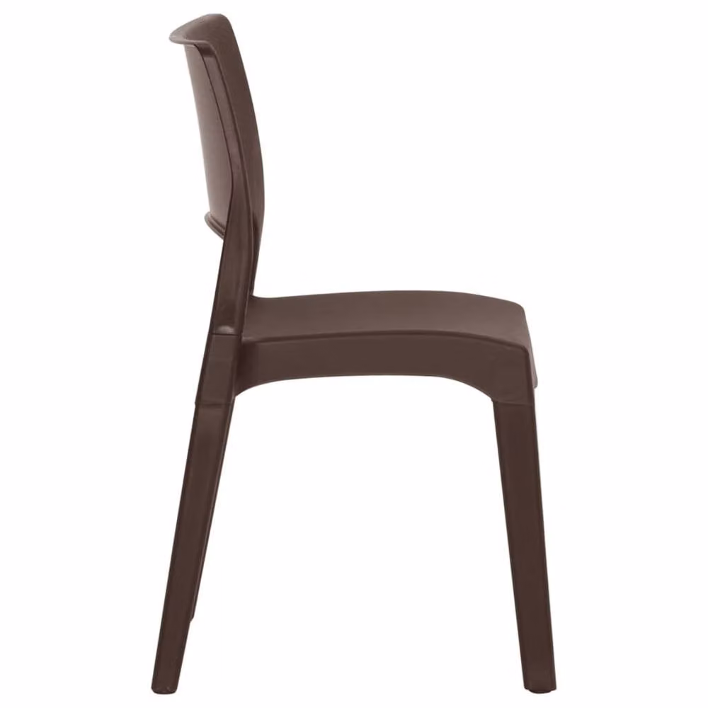 Berkfield Home Set of 2 Mocha Brown Polypropylene Garden Chairs – 4