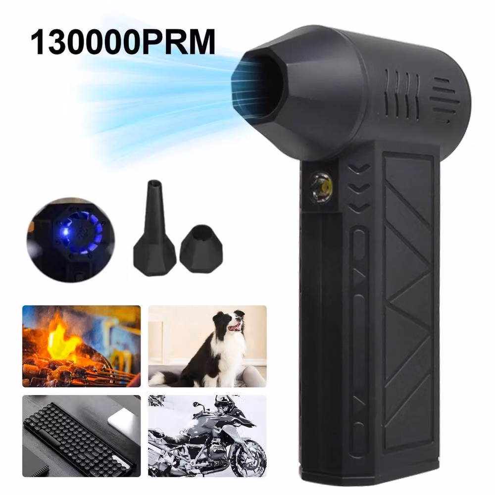 SPETLEK Mini Super Jet Turbo Powered Air Blower in Black, Rechargeable – 2