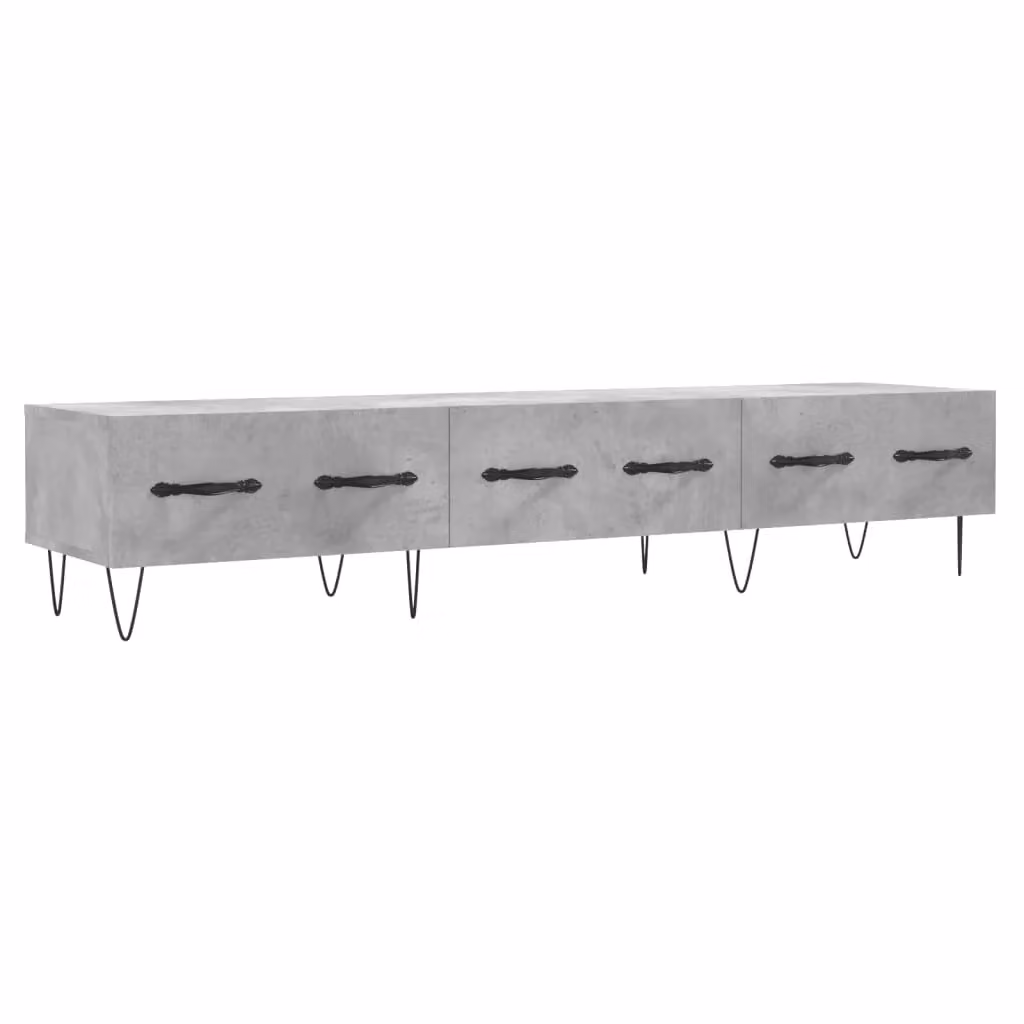 Berkfield Home Industrial TV Cabinet in Concrete Grey, W/D/H: 150 x 36 x 30 cm – 2