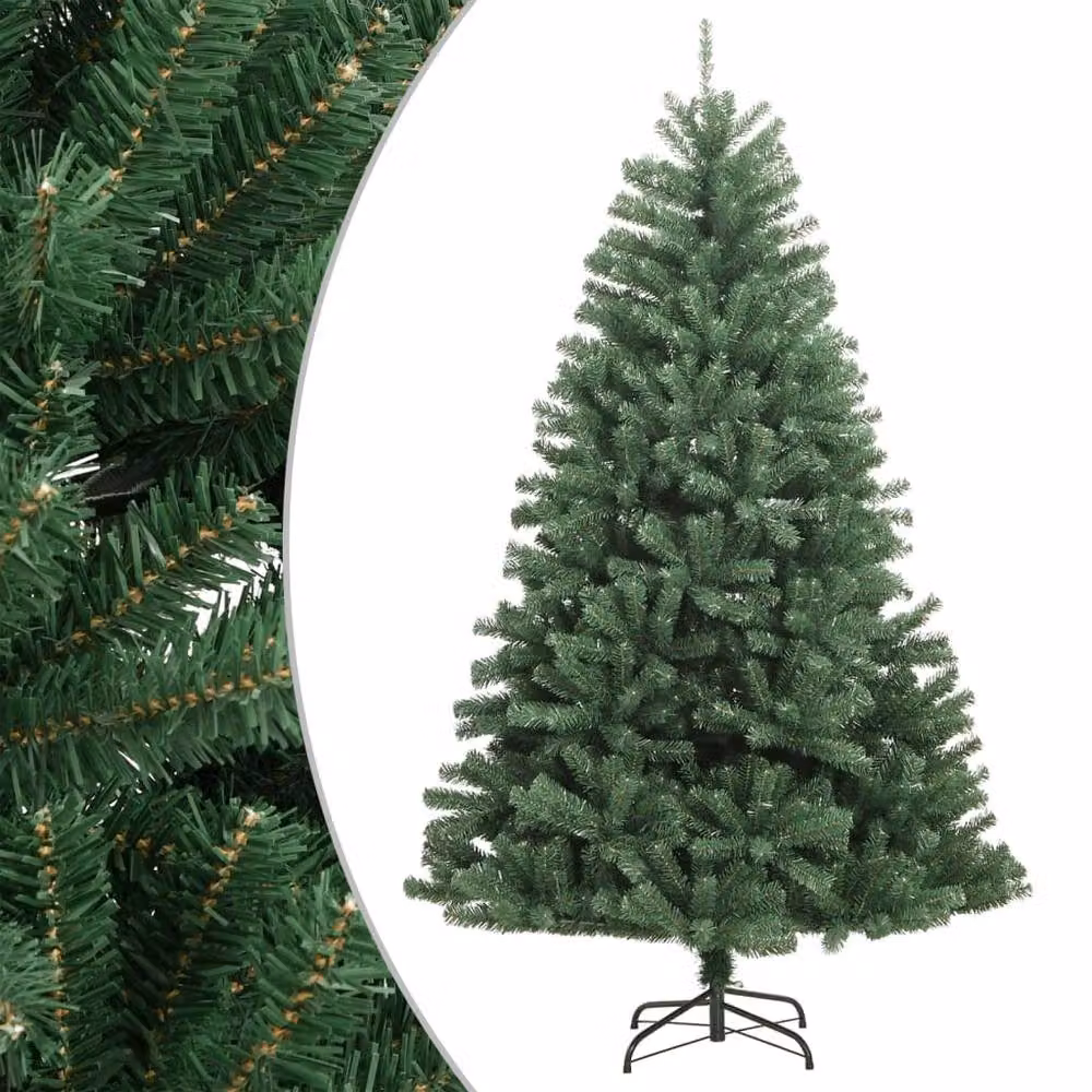 Berkfield Home Beautiful Green Artificial Hinged Christmas Tree with Stand, Height: 150 cm – 2
