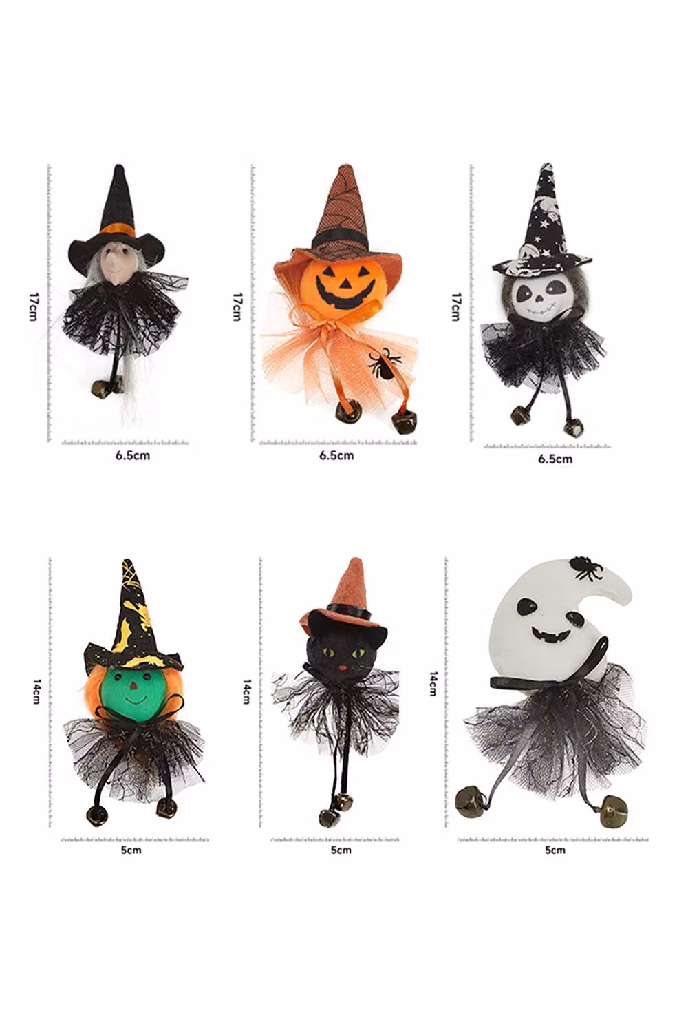 H&O Direct 6-Piece Multicolour Animal Halloween Hanging Decoration Set – 2