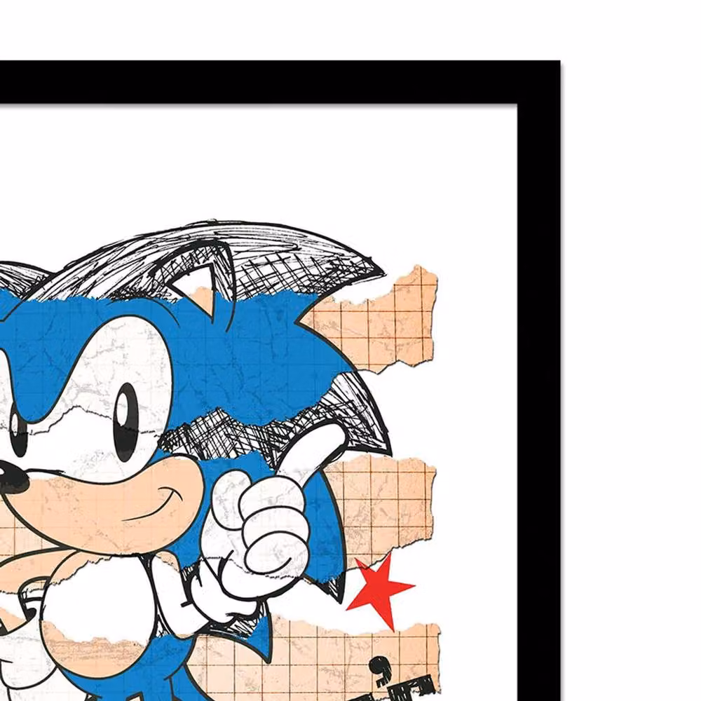 Sonic the Hedgehog Let's Roll 2 Multicolour Framed Paper Poster – 2