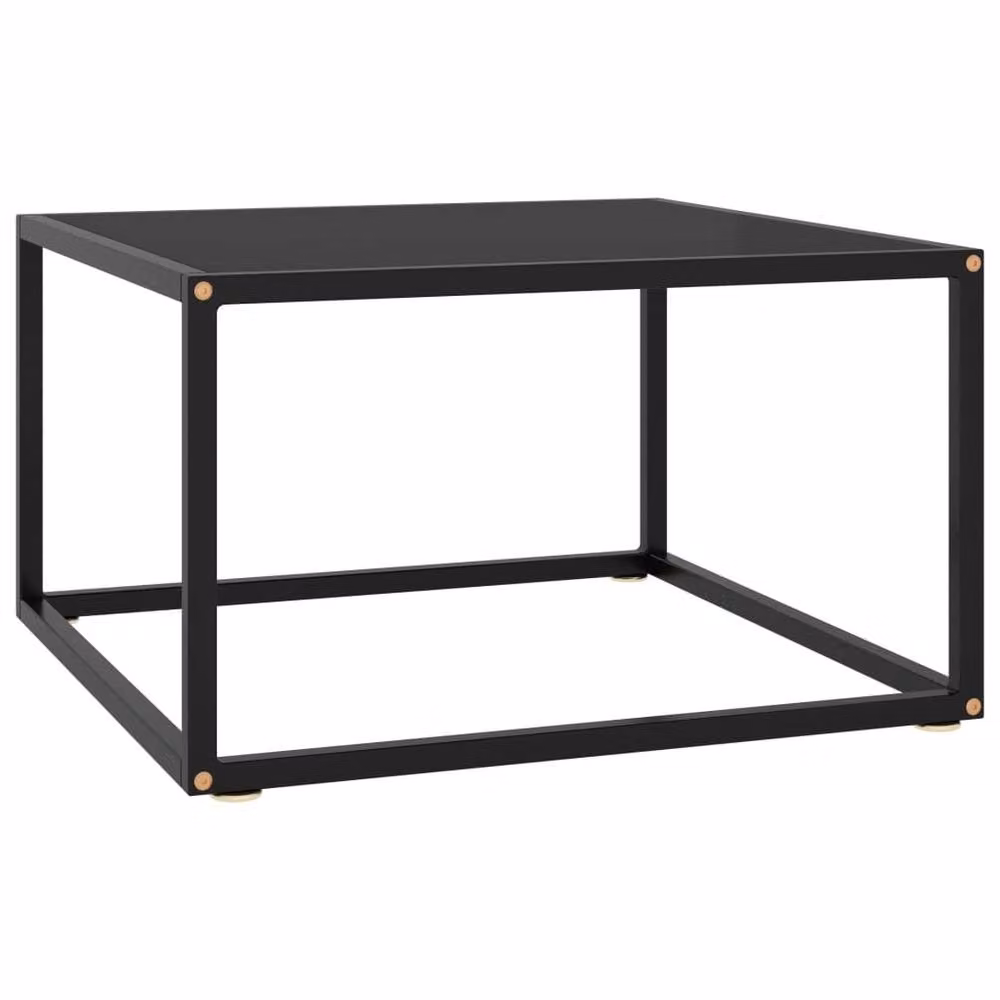 Berkfield Home Modern Black Glass Coffee Table W/D/H: 60 x 60 x 35 cm – 2