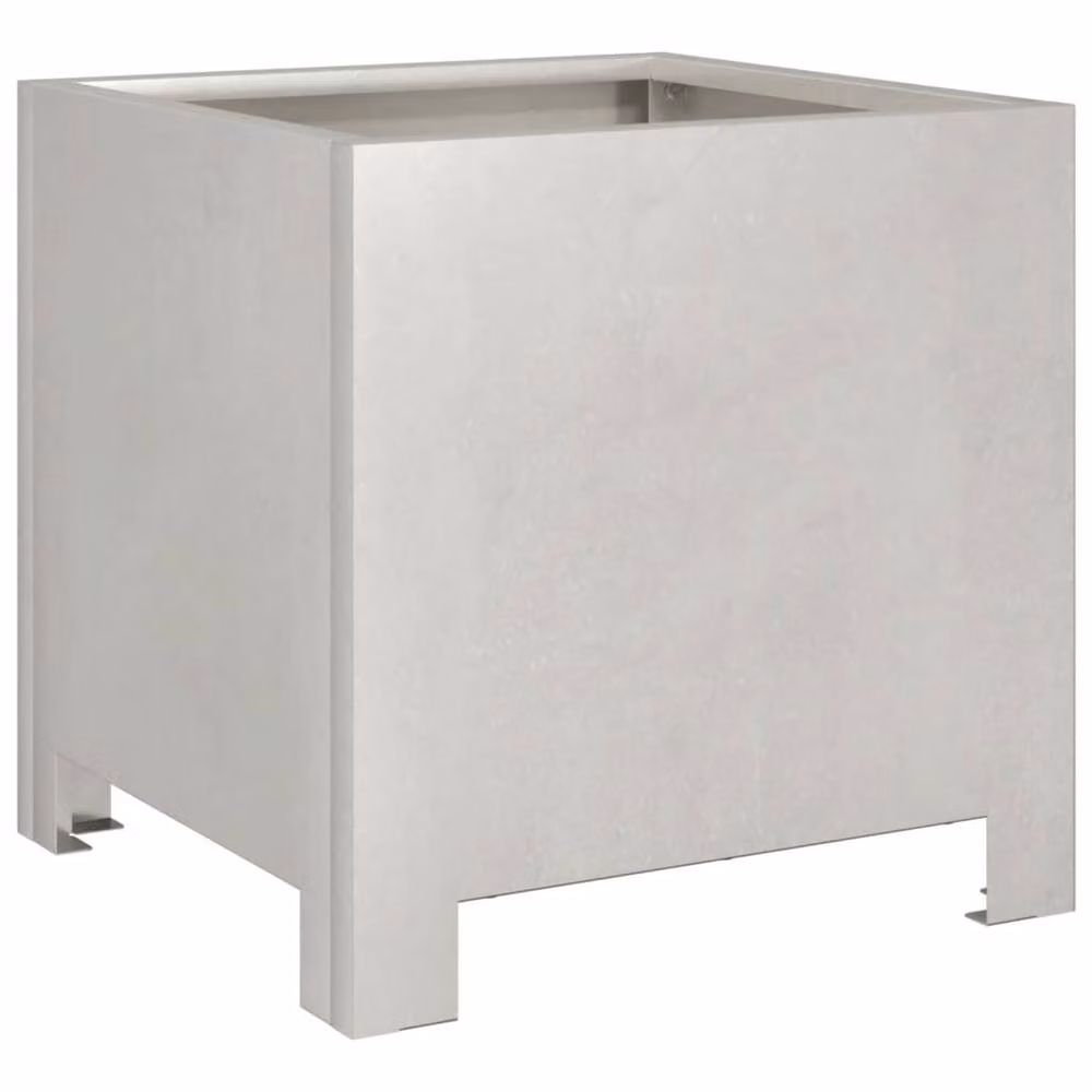 Berkfield Home Durable Stainless Steel Garden Planter Tub in Silver, W/D/H: 30 x 30 x 30 cm – 3