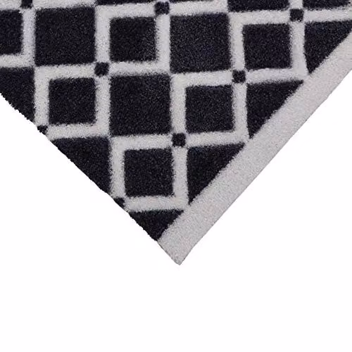 JVL Solemate Hand Carved Diamond Door Mat, Grey, W: 57 cm, D: 100 cm – 4