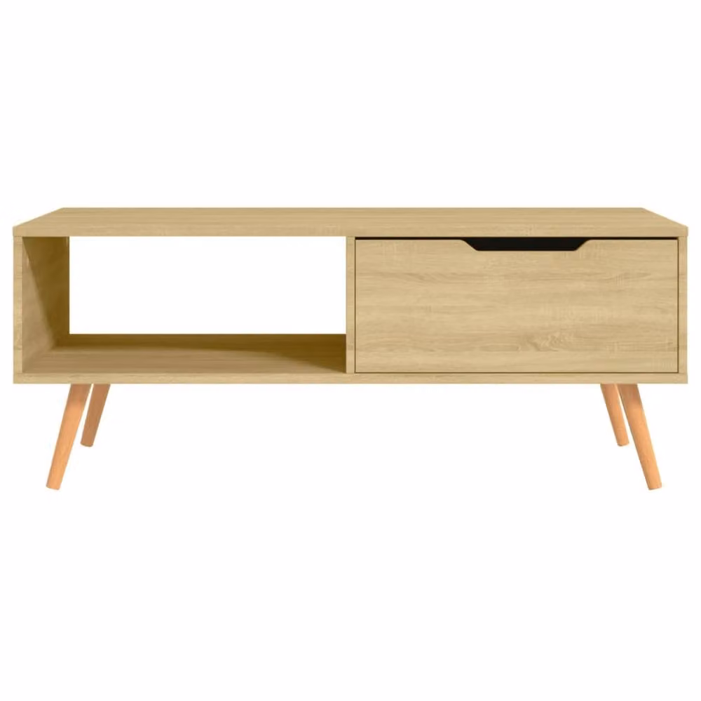 Berkfield Home Sonoma Oak Coffee Table in Light Brown, W: 100 cm, D: 49.5 cm, H: 43 cm – 2