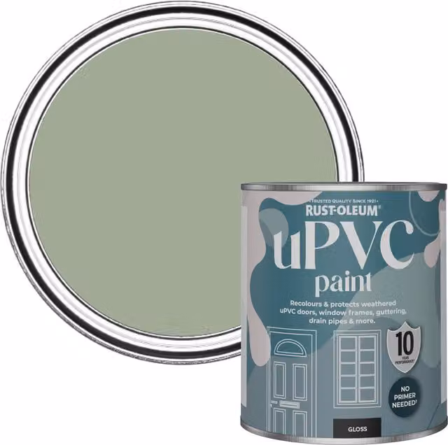 Rust-Oleum Gloss Finish UPVC Paint, Green, 0.75 l