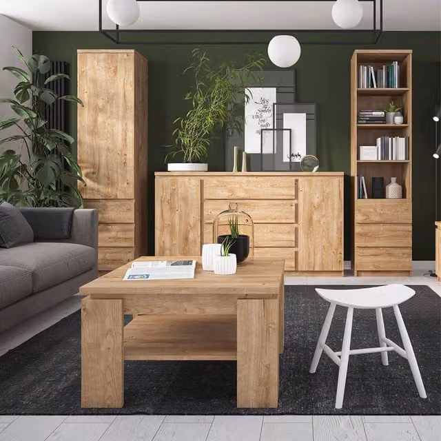Furniture To Go Fribo Tall Cupboard in Golden Ribbeck Oak