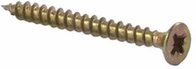 Picardy Yellow Galvanised Phillips Wood Screws, Box of 200, 5 x 40 mm