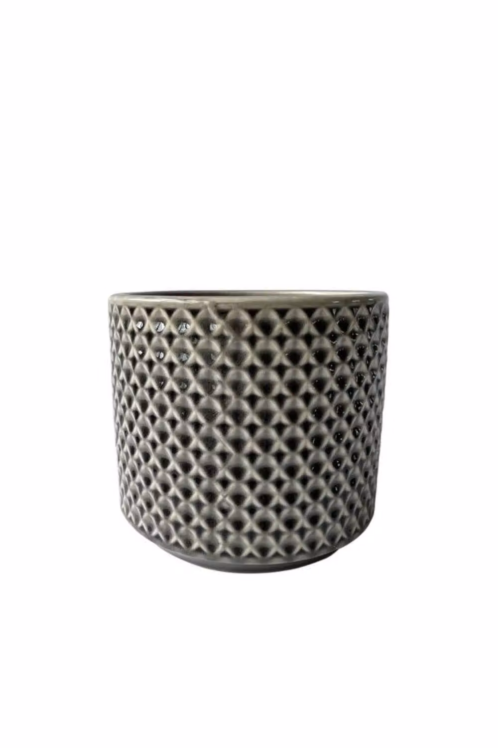 KDMD Hortus Almada Planter Pot, Grey, 2 Pack, W: 10.5 cm, D: 11 cm – 2