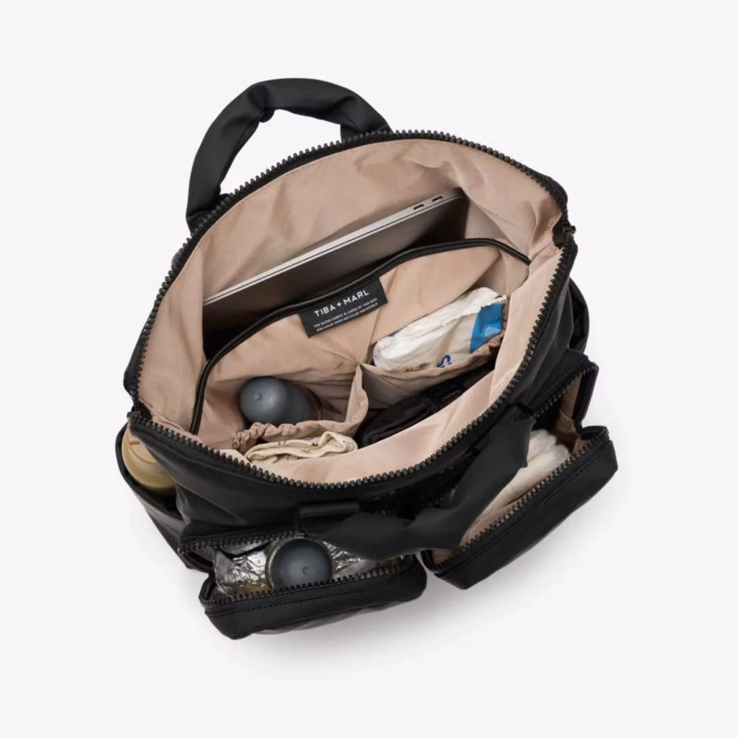 Tiba + Marl Ozzy Changing Tote / Backpack 2.0 in Matte Black – 5