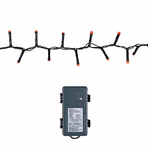 Samuel ALEXANDER BerryBrights Christmas String Lights with 360 Red LEDs, 9m, Battery Operated – 3