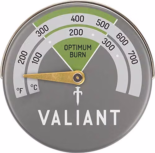 Valiant Premium IV Stove Fan with Magnetic Stove Thermometer, Black, W: 19.9 cm, D: 18.0 cm, H: 10.0 cm – 5