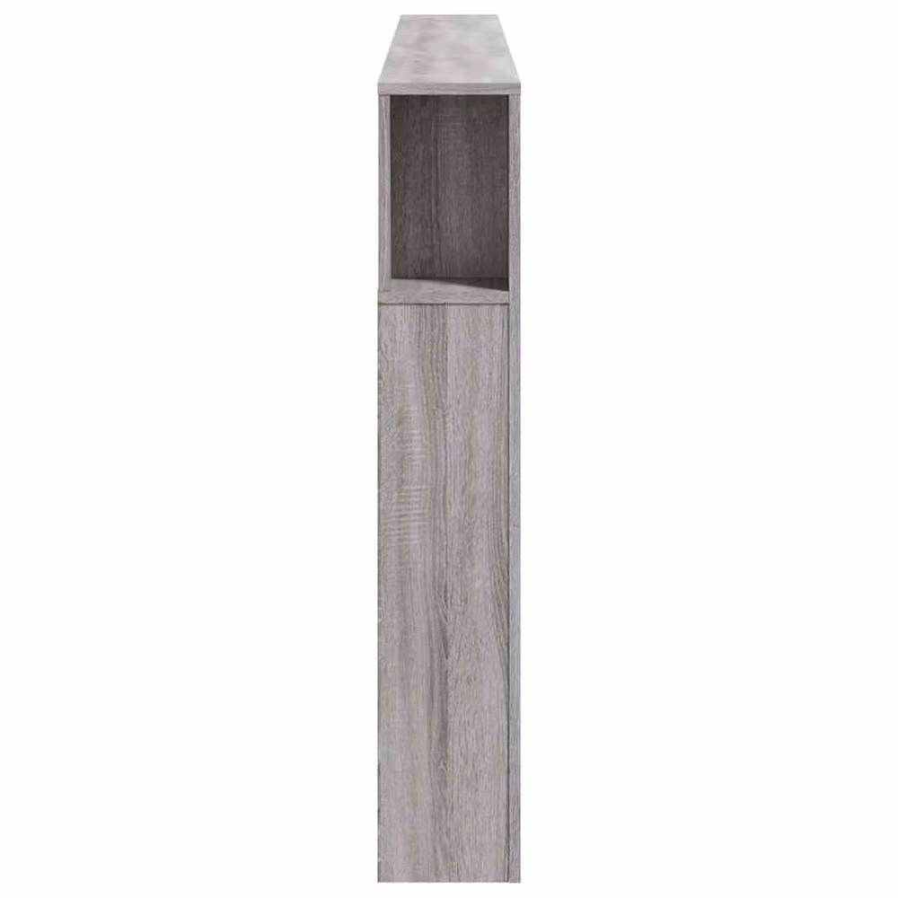 Berkfield Home LED Headboard in Grey Sonoma, W: 200 cm, H: 103.5 cm, D: 18.5 cm – 3