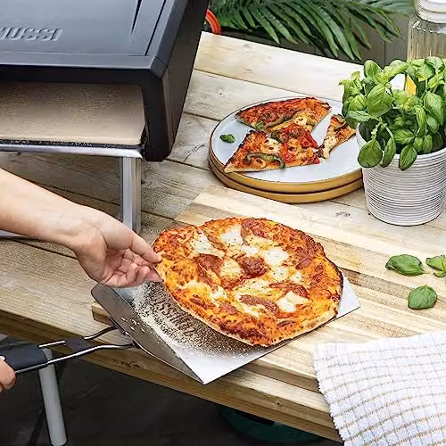 Zanussi ZGPO1PC Portable 12 inch Gas Fuelled Outdoor Pizza Oven with Paddle and Waterproof Cover in Black and Stainless Steel – 7